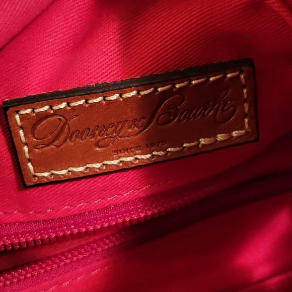 Dooney & Bourke Black and Brown Structured Leather Satchel - Picture 6 of 13